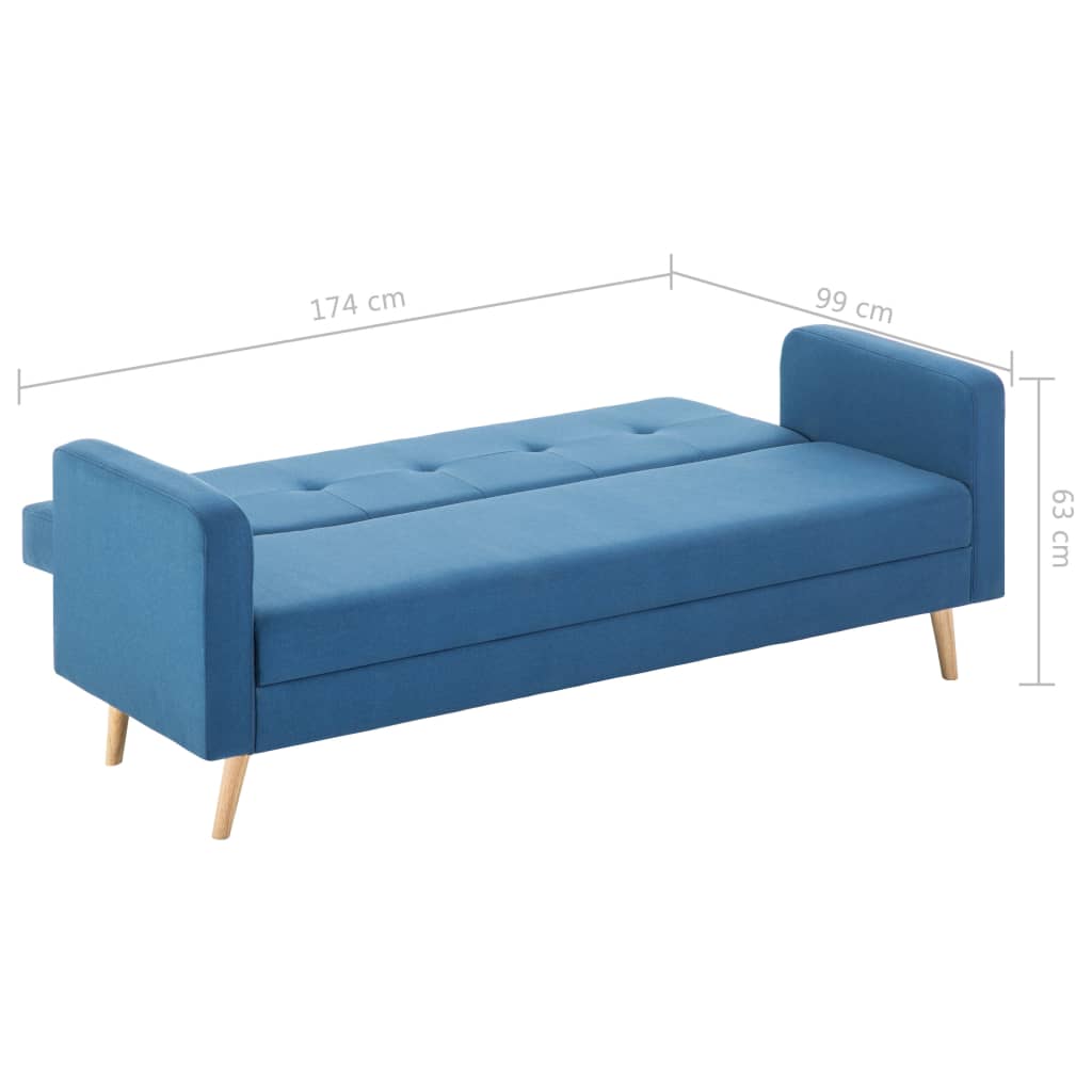 vidaXL Sofa fabric blue