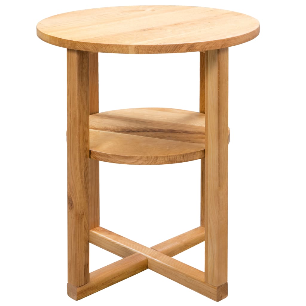 vidaXL Bijzettafel 40x50 cm massief eikenhout