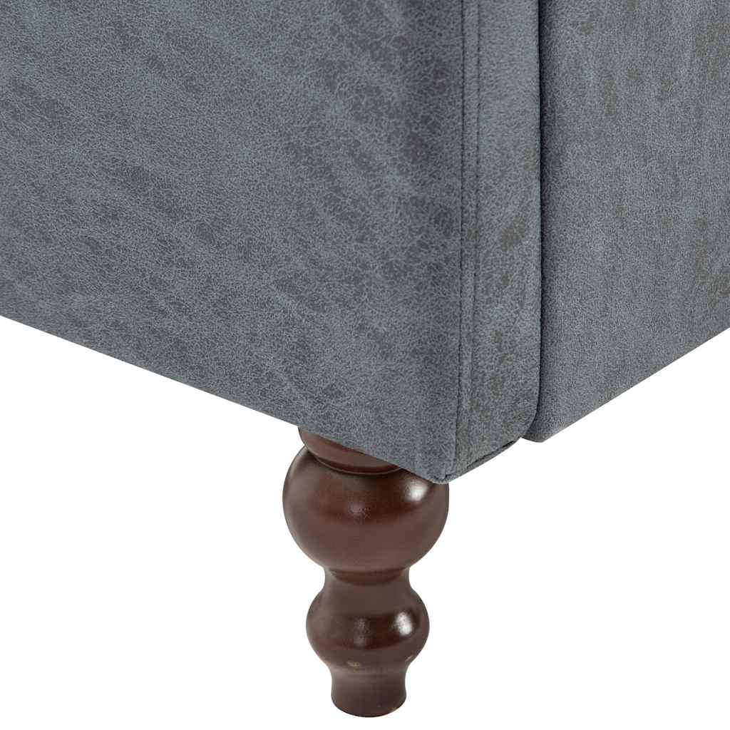 vidaXL Fauteuil stof grijs