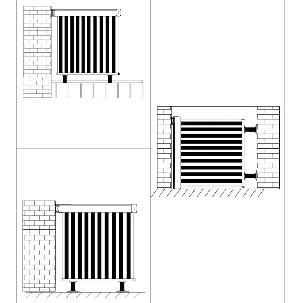 vidaXL Balkonscherm multifunctioneel 150x200 cm crème