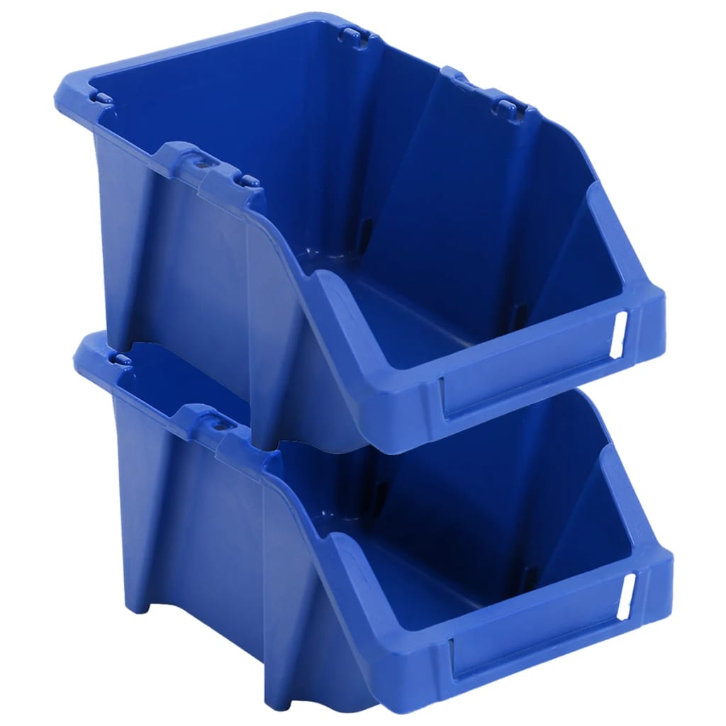 vidaXL Opbergbakken stapelbaar 103x165x76 mm blauw 250 st