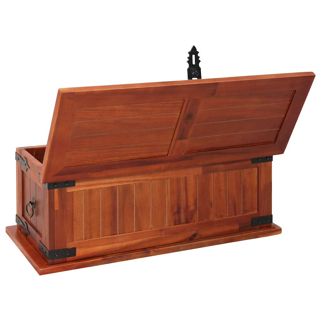 vidaXL Storage Box 60x25x22 cm Solid Acacia Wood