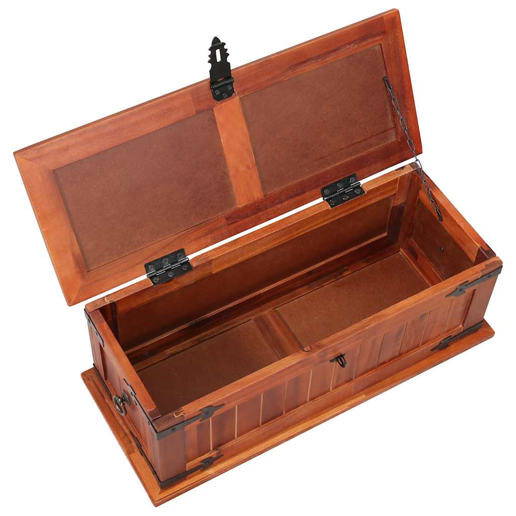 vidaXL Storage Box 60x25x22 cm Solid Acacia Wood