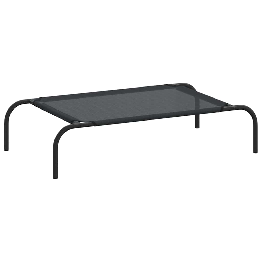 vidaXL Elevated Dog Bed S Textilene Black