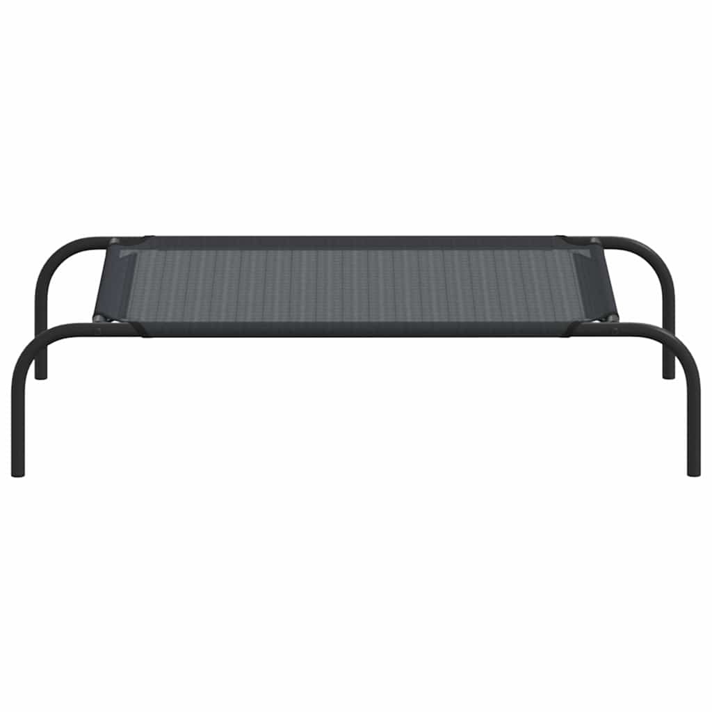 vidaXL Elevated Dog Bed S Textilene Black