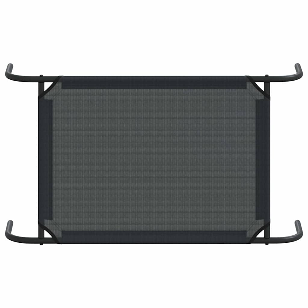 vidaXL Elevated Dog Bed S Textilene Black