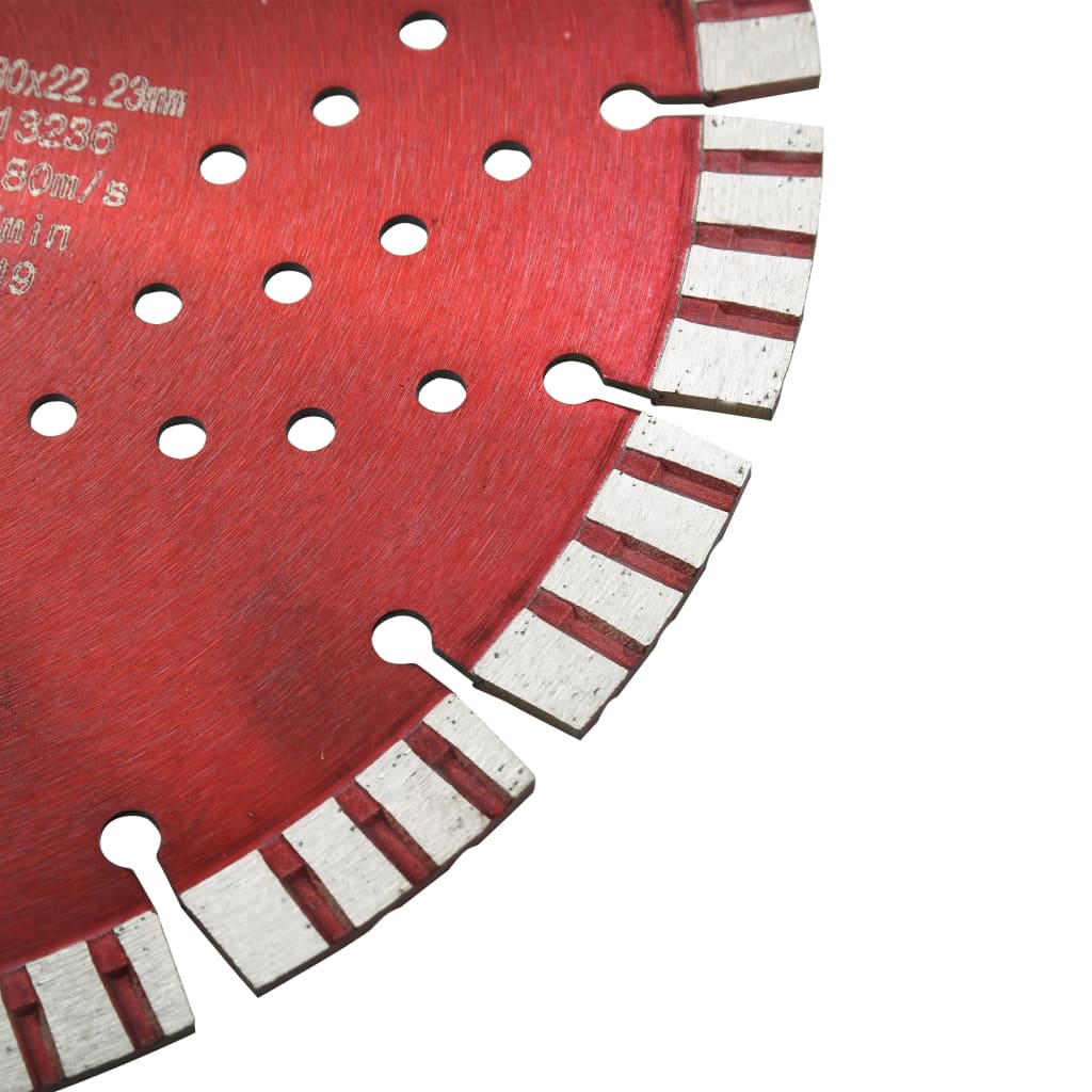 vidaXL Turbo and Perforated Diamond Saw Blade 300 mm Steel
