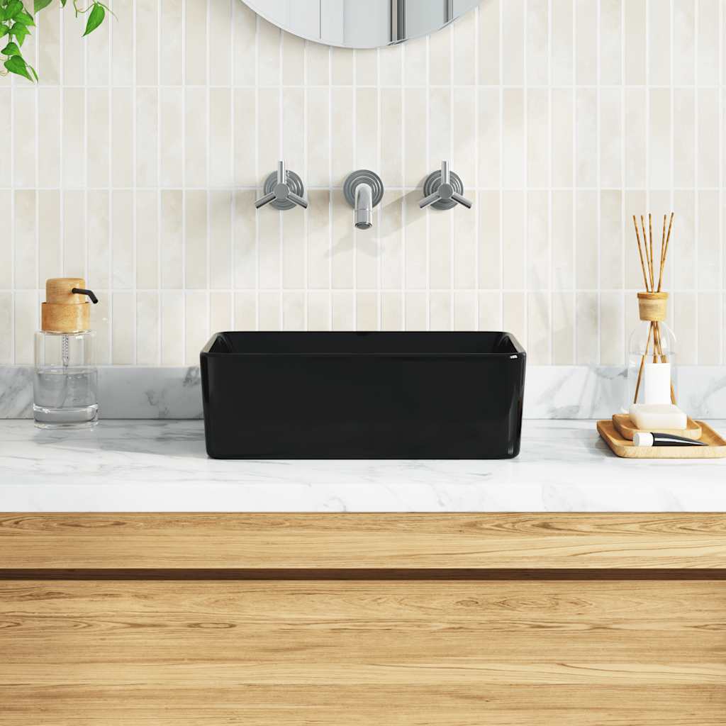 vidaXL Wash Basin 40x30x13 cm ceramic white