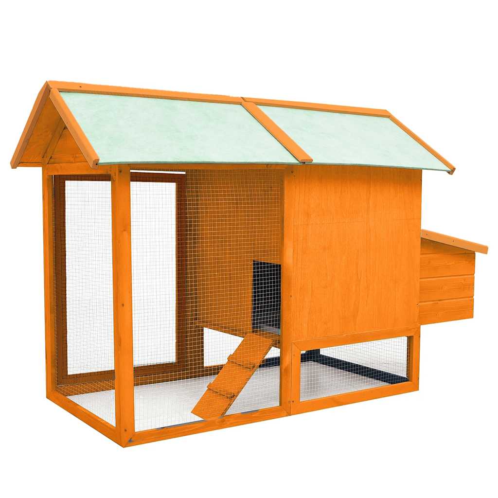 vidaXL Chicken Coop 170x81x110 cm Solid Pine and Fir Wood
