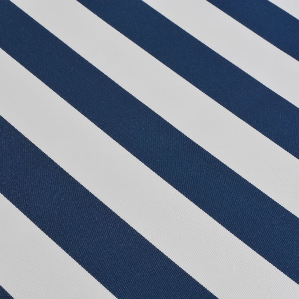 vidaXL Luifel handmatig uittrekbaar 350 cm blauw/wit