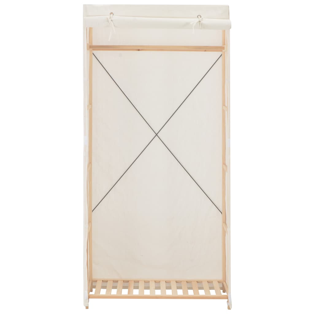 vidaXL Kledingkast 79x40x170 cm stof wit