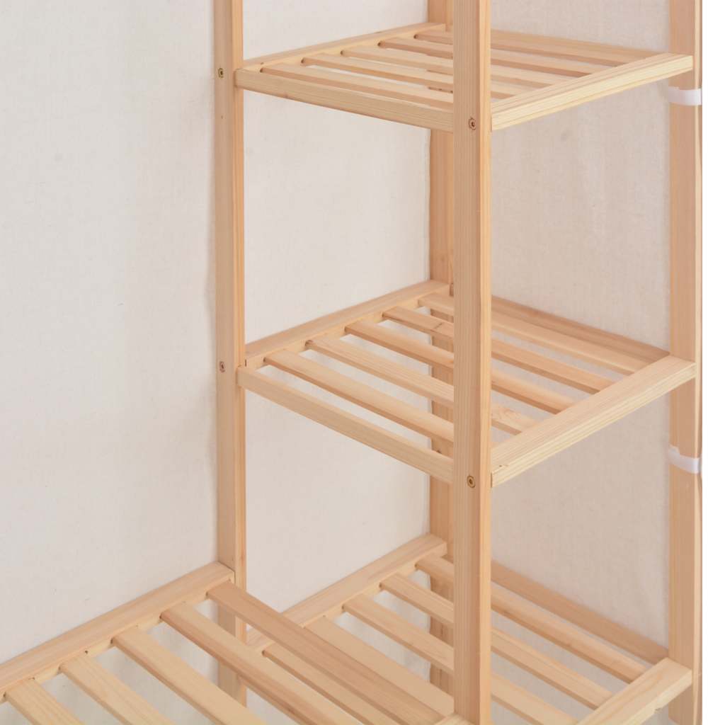 vidaXL Kledingkast 135x40x170 cm stof wit