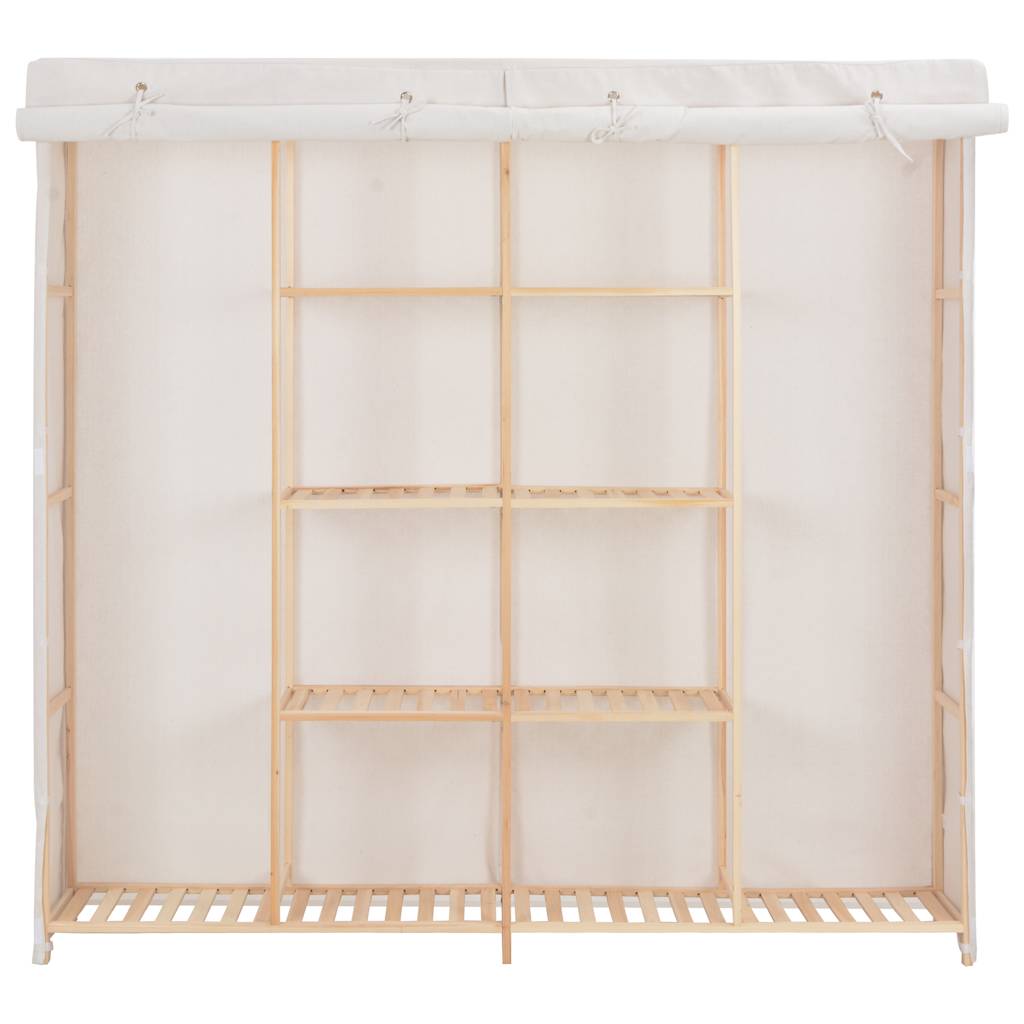 vidaXL Kledingkast 173x40x170 cm stof wit