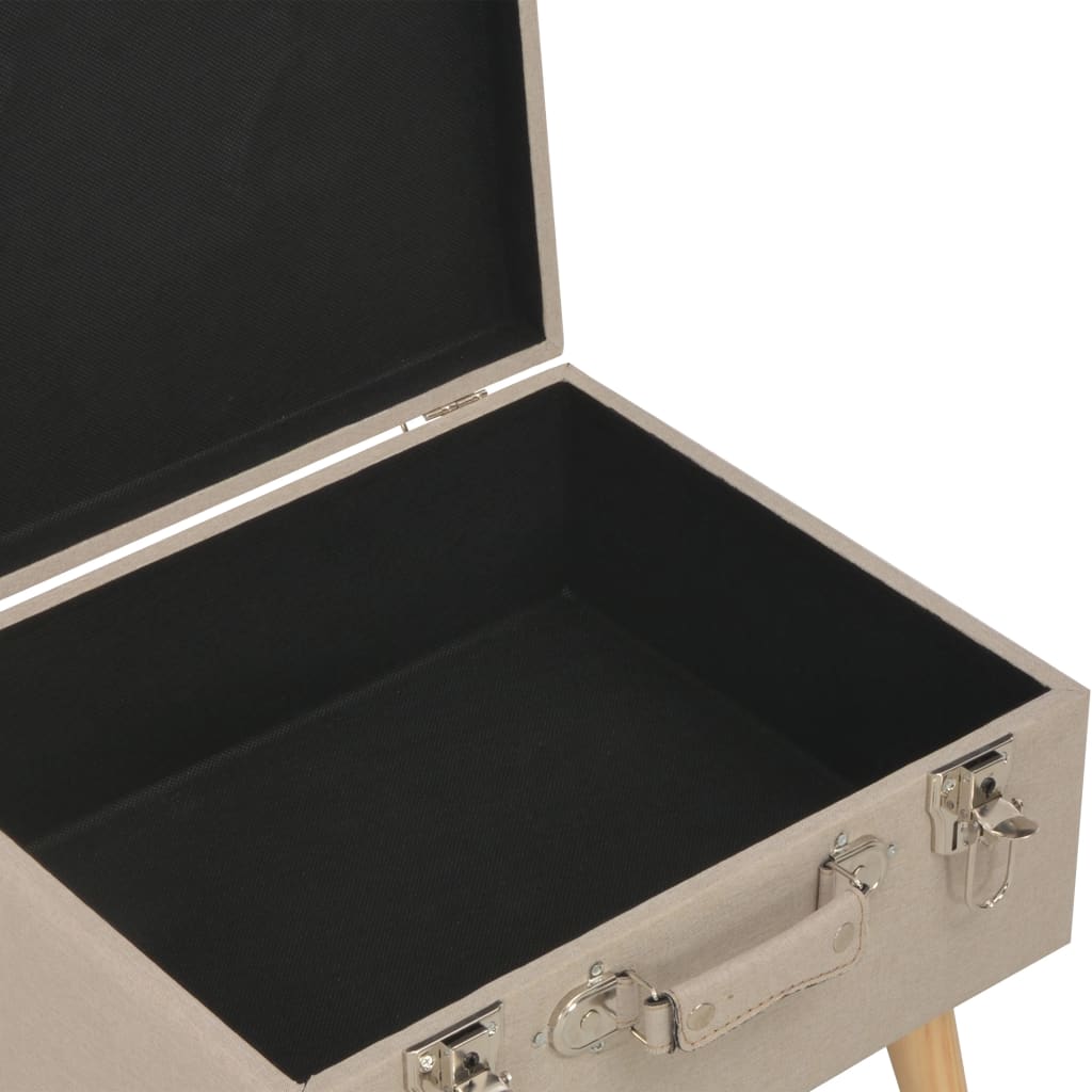 vidaXL Storage Stool 40 cm fabric beige
