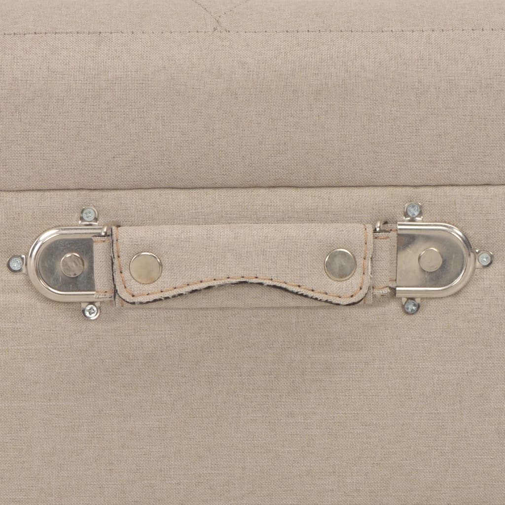 vidaXL Storage Stool 40 cm fabric beige
