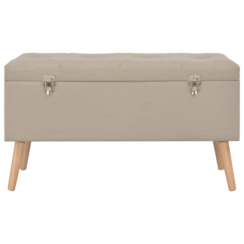 vidaXL Storage Stools 3 pcs fabric beige