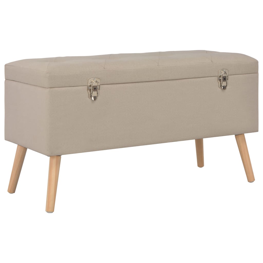 vidaXL Storage Stools 3 pcs fabric beige