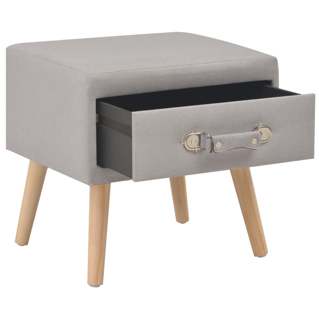 vidaXL Nightstand 40x35x40 cm fabric grey