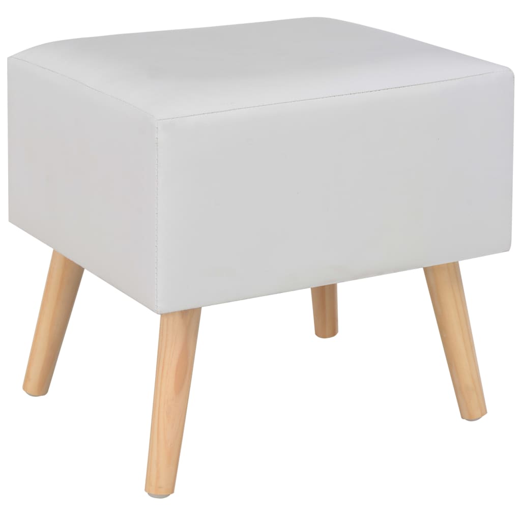 vidaXL Bedside Cabinet 40x35x40 cm Faux Leather White