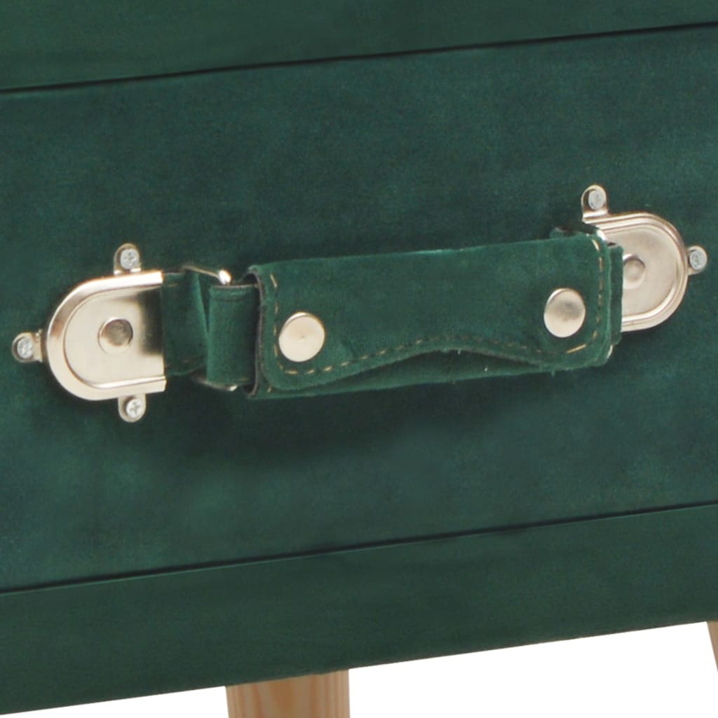 vidaXL Nachtkastje 40x35x40 cm fluweel groen