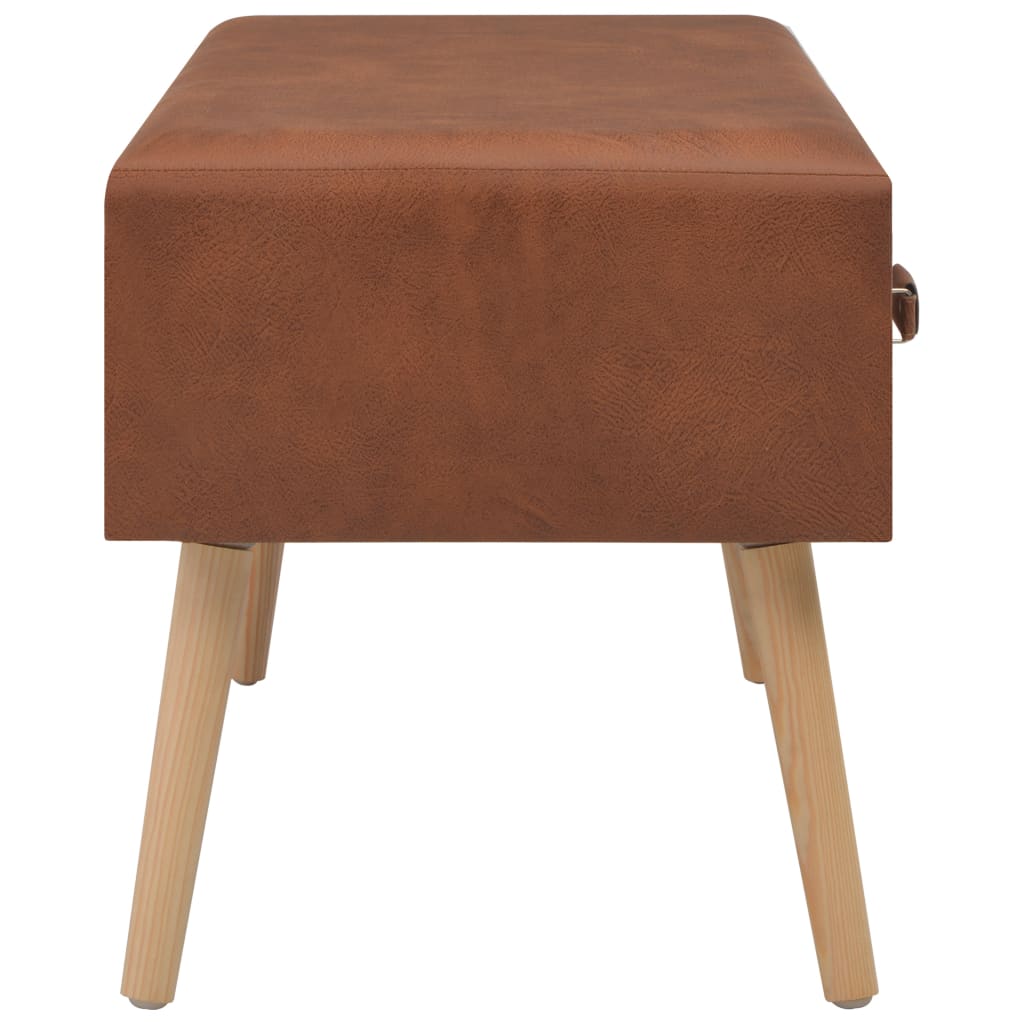 vidaXL Coffee Table 80x40x46 cm Faux Leather Brown