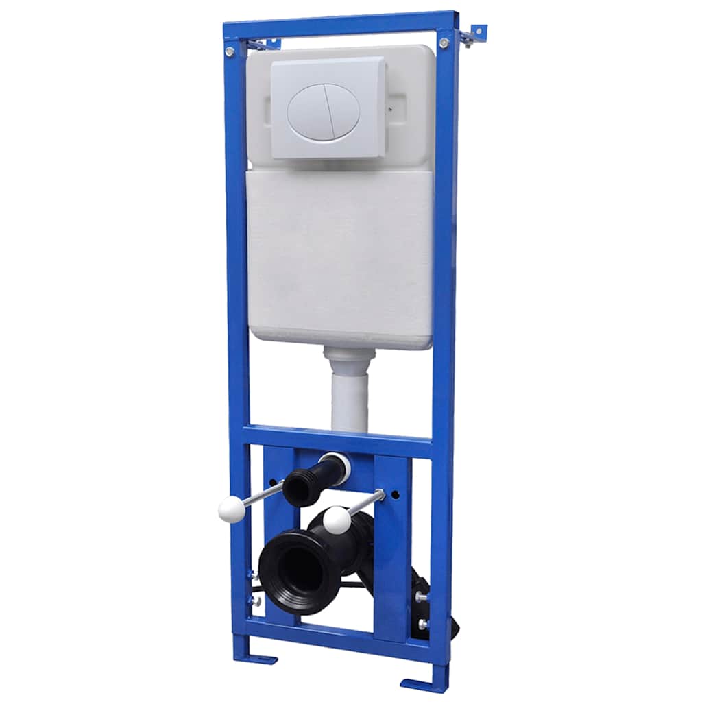 vidaXL Wall-hung Toilet with Concealed Cistern Ceramic White