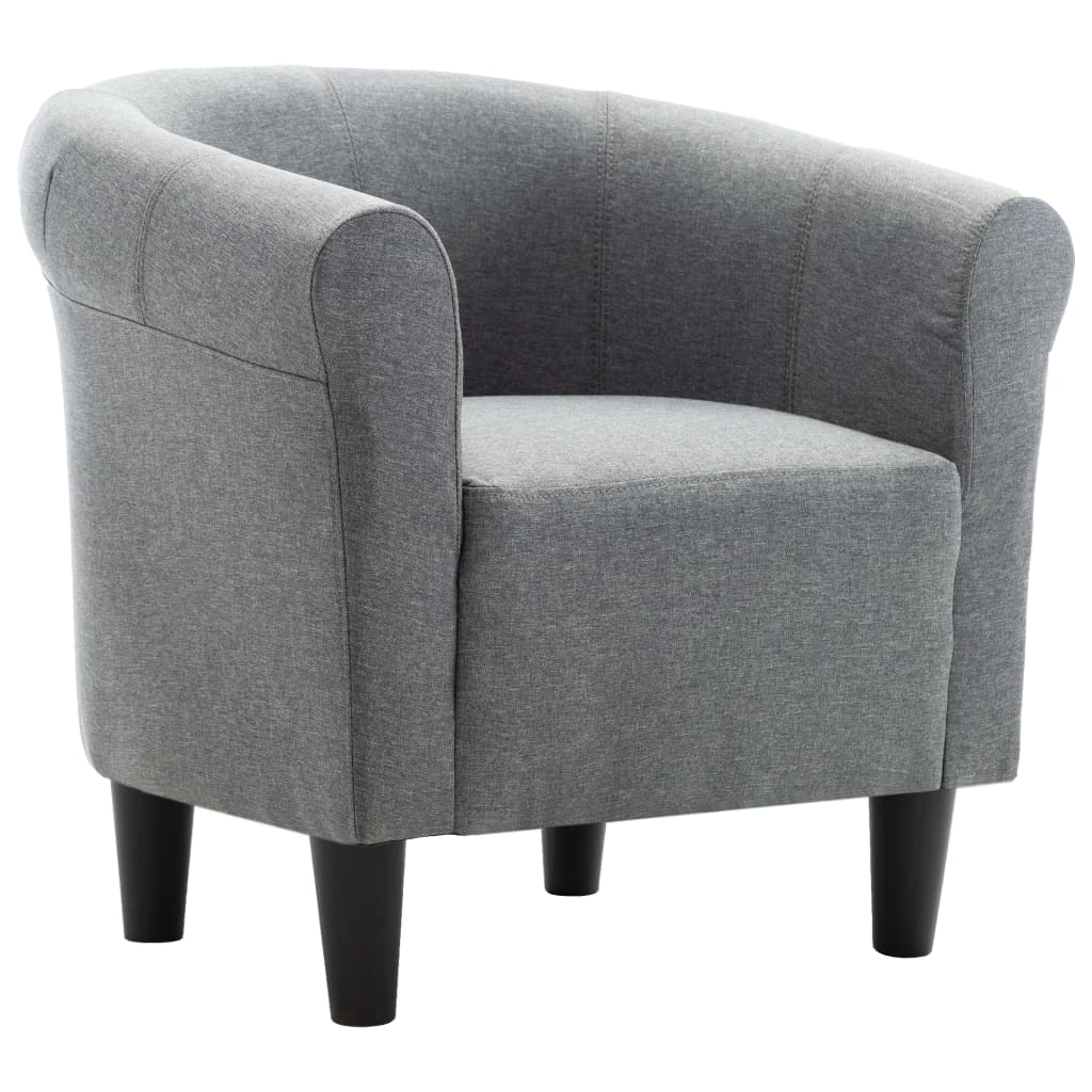 vidaXL Armchair fabric light gray