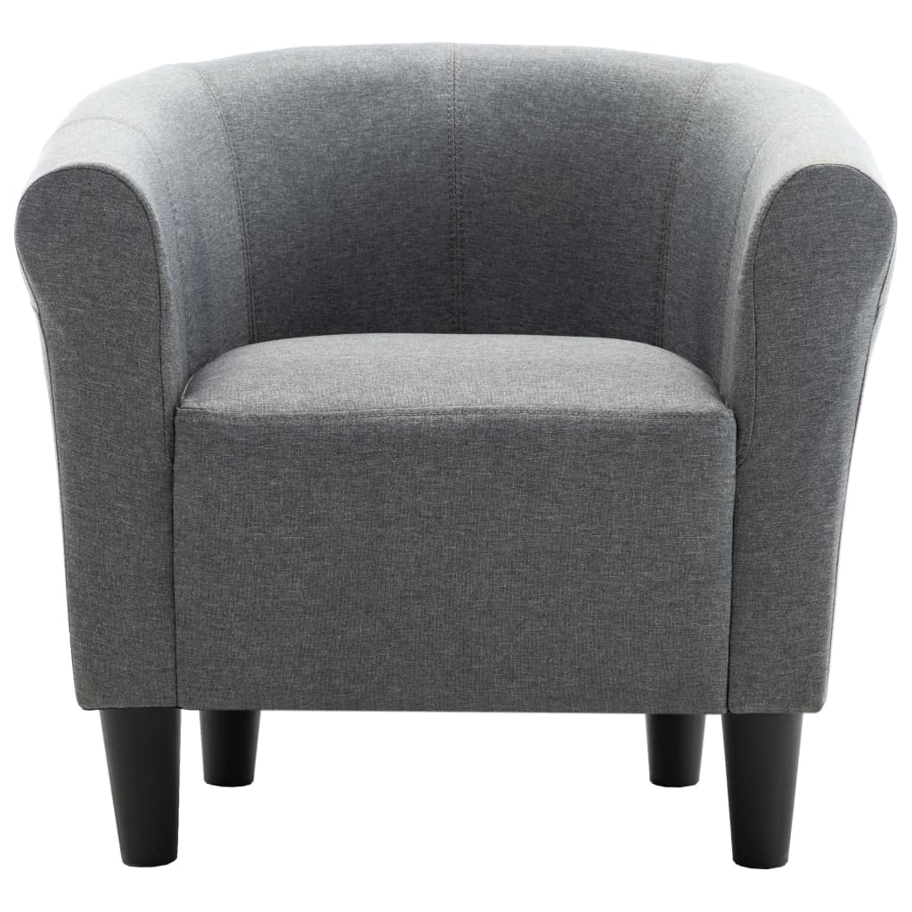 vidaXL Armchair fabric light gray
