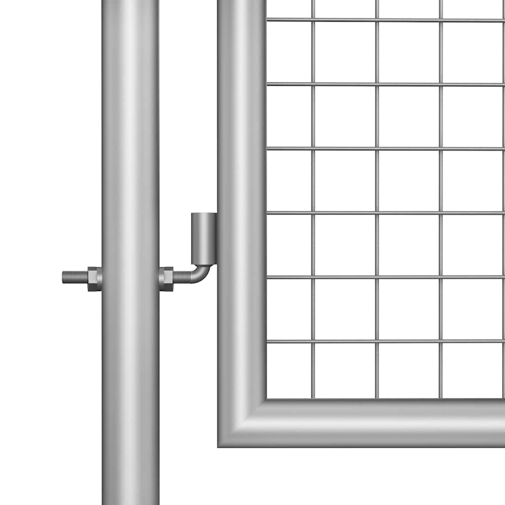vidaXL Garden Gate Galvanized Steel 100x75 cm Silver
