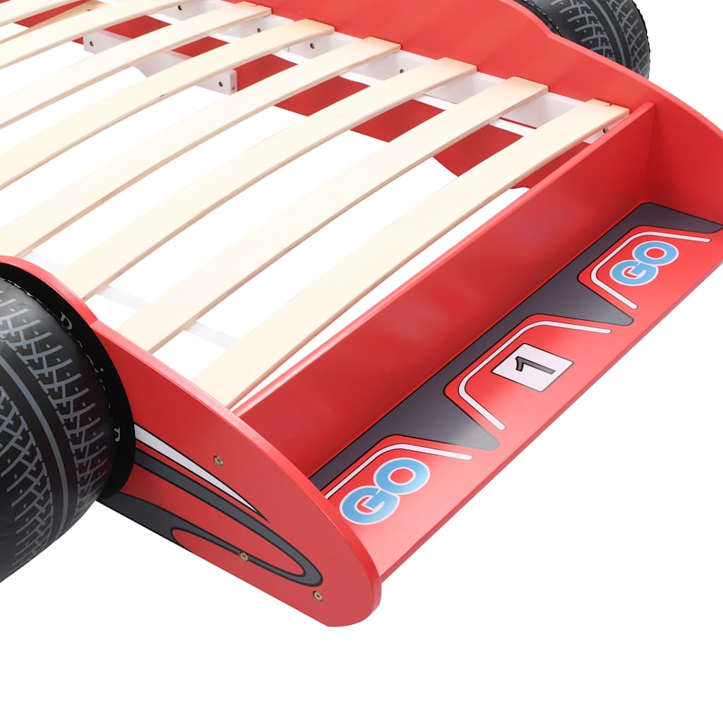 vidaXL Kids' Car Bed Red 90x200 cm