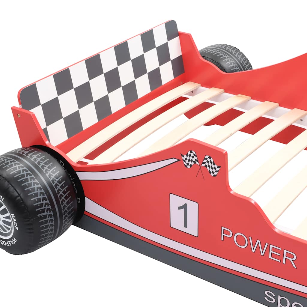 vidaXL Kids' Car Bed Red 90x200 cm