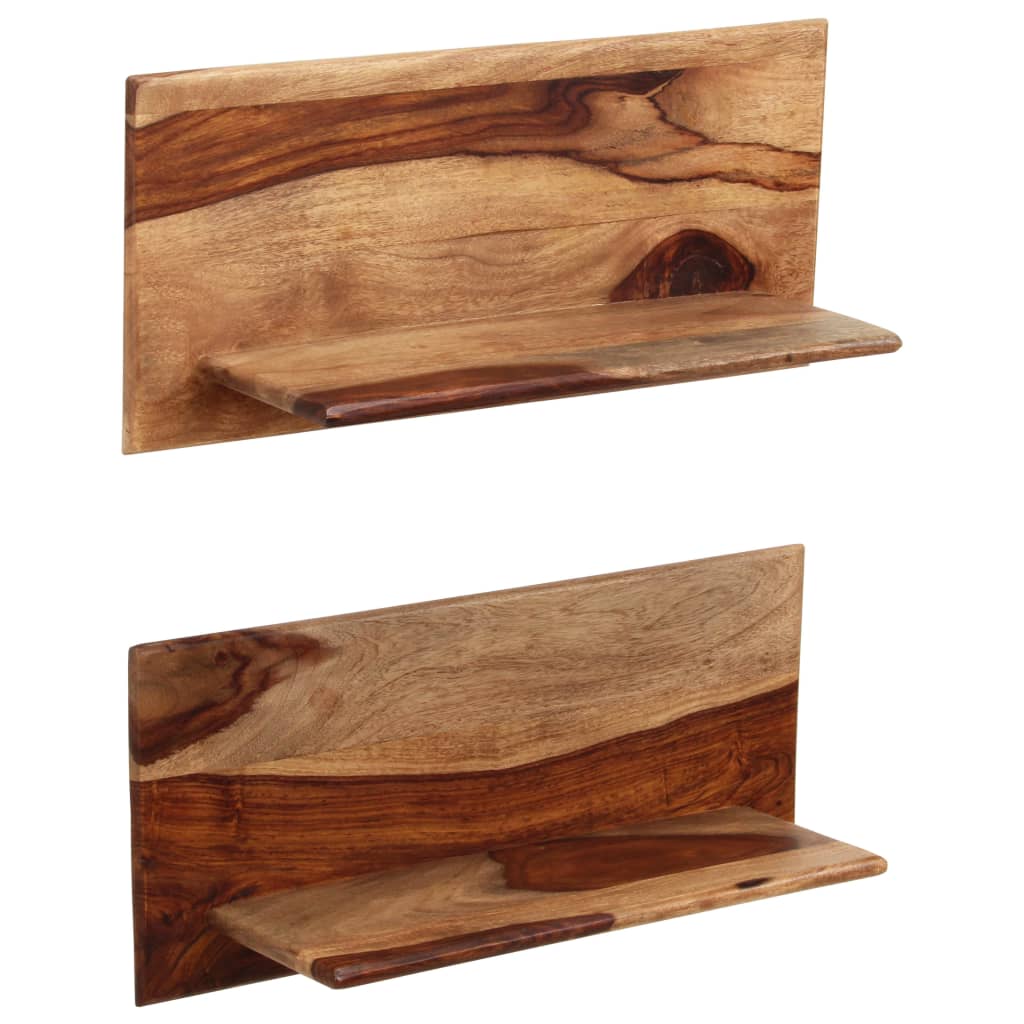 vidaXL Wandschappen 2 st 58x26x20 cm massief acaciahout