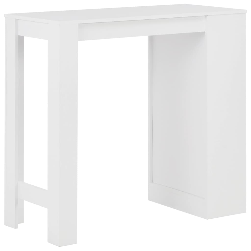 vidaXL Bar Table with Shelf 110x50x103 cm White