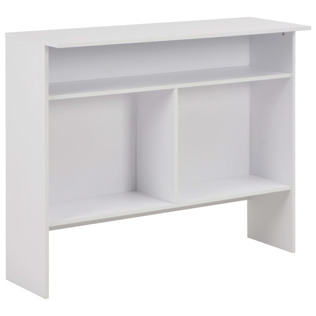 vidaXL Bartafel avec 2 plateaux de table 130x40x120 cm blanc