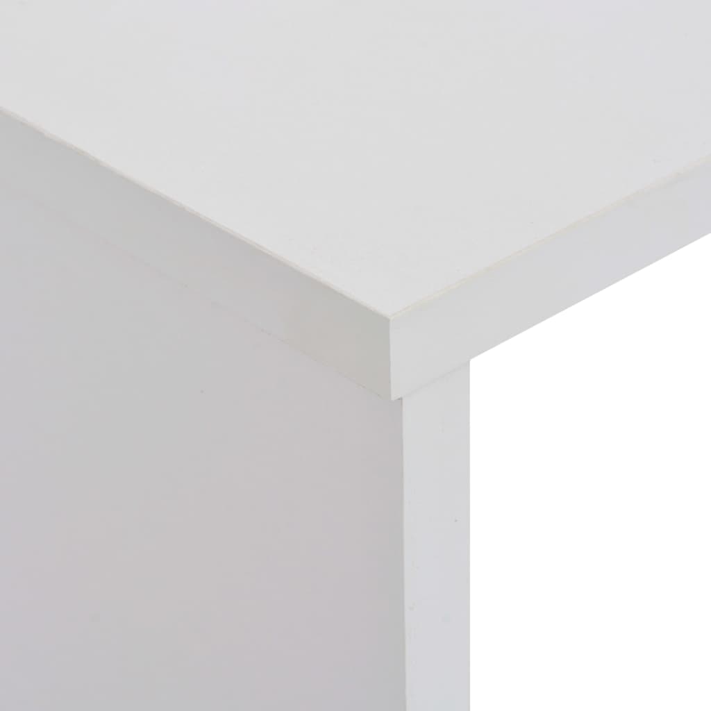 vidaXL Bartafel avec 2 plateaux de table 130x40x120 cm blanc