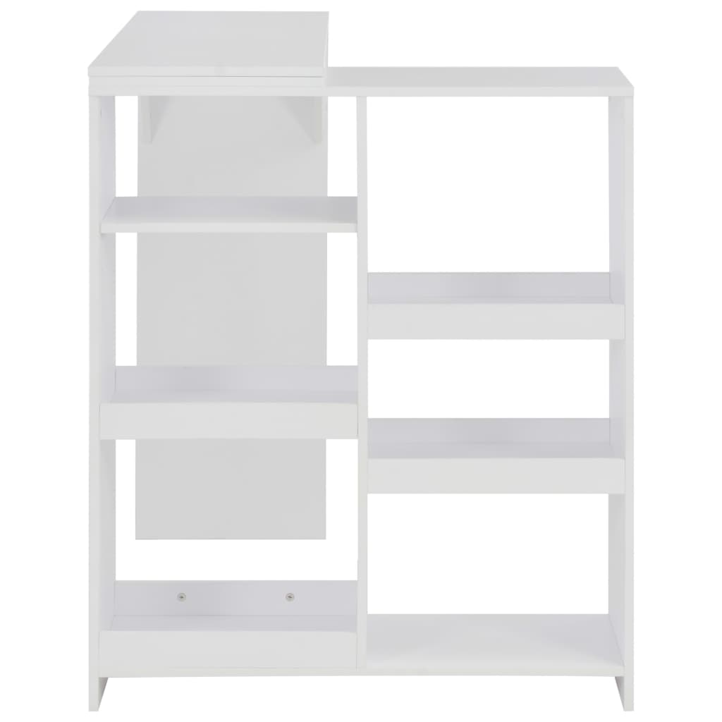 vidaXL Bartafel avec plateau de rangement 138x39x110 cm blanc
