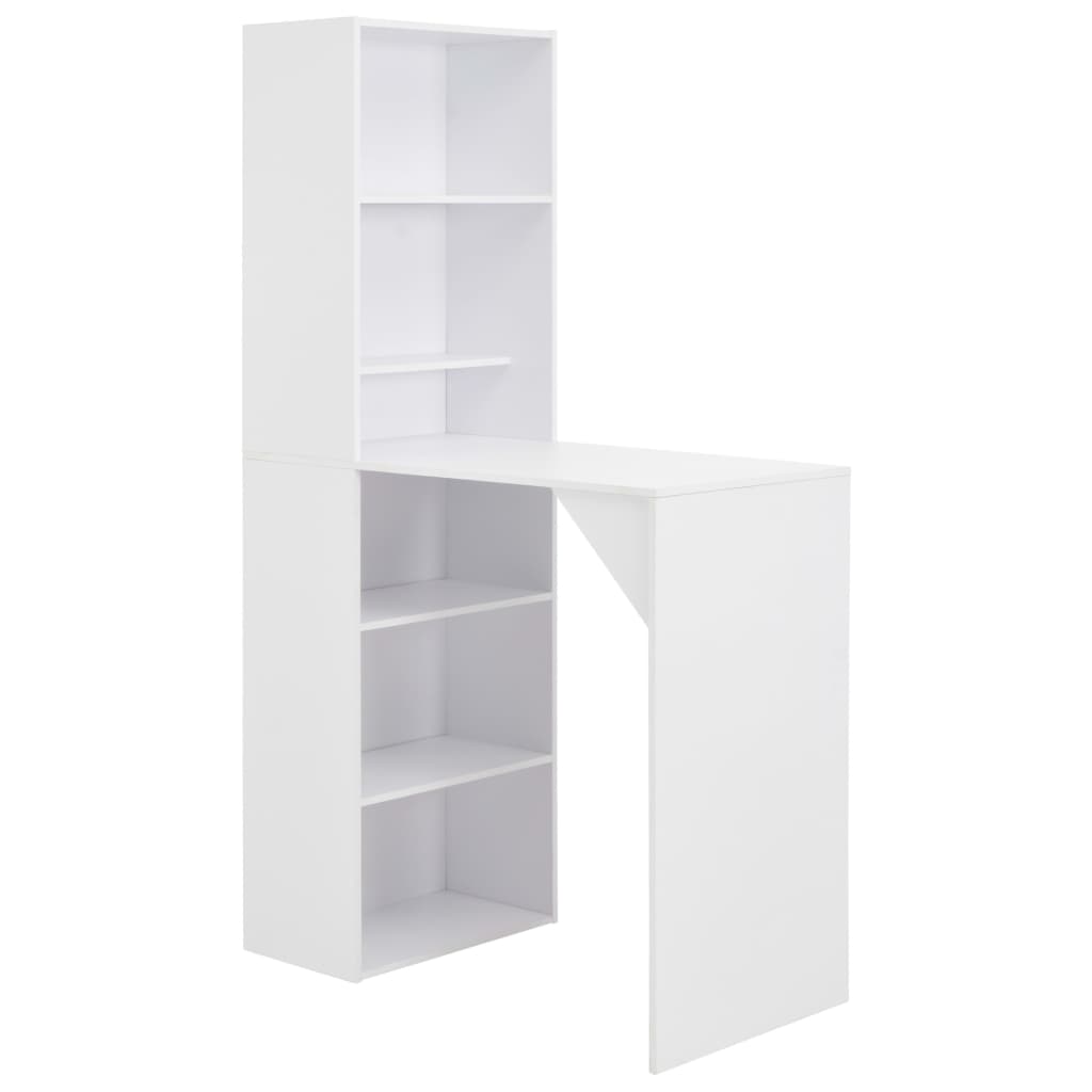 vidaXL Table de bar avec cadre 115x59x200 cm blanc