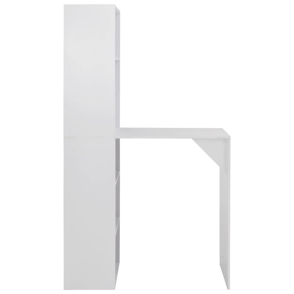 vidaXL Table de bar avec cadre 115x59x200 cm blanc