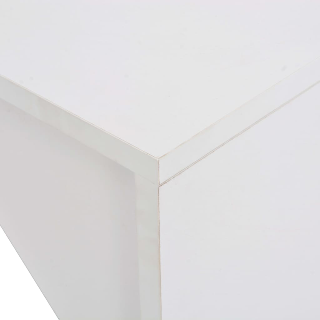 vidaXL Table de bar avec cadre 115x59x200 cm blanc