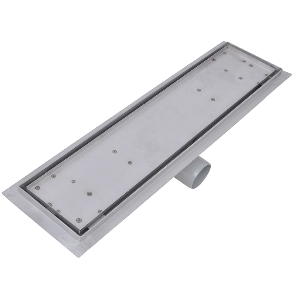 vidaXL Doucheafvoer 2 st rechthoekig 530x140 mm roestvrij staal