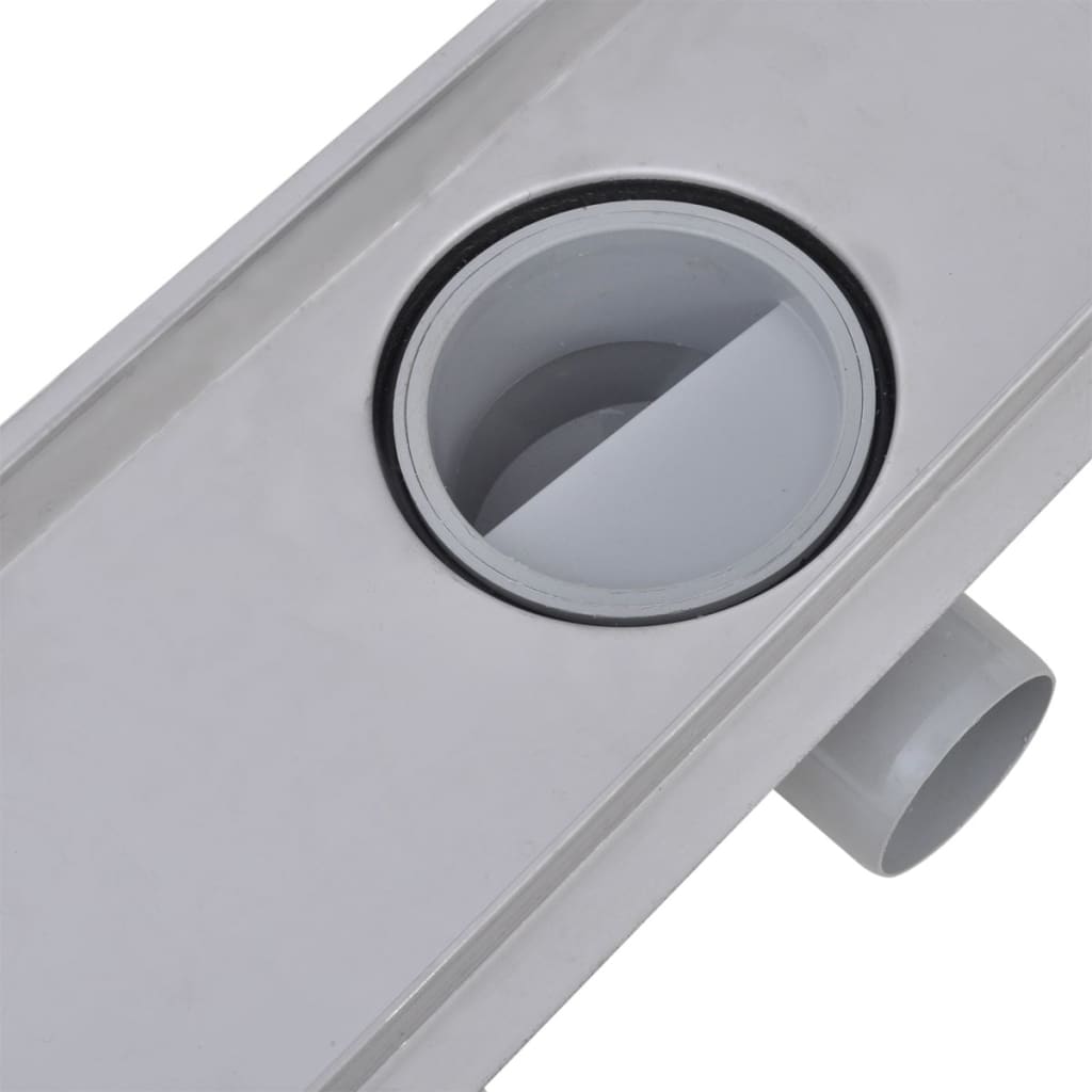 vidaXL Doucheafvoer 2 st rechthoekig 530x140 mm roestvrij staal