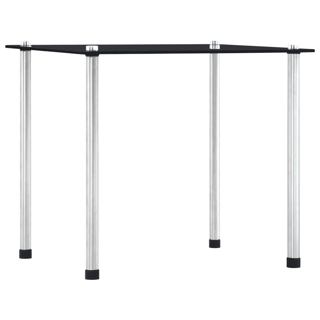vidaXL 3-delige Tafeltjesset gehard glas zwart