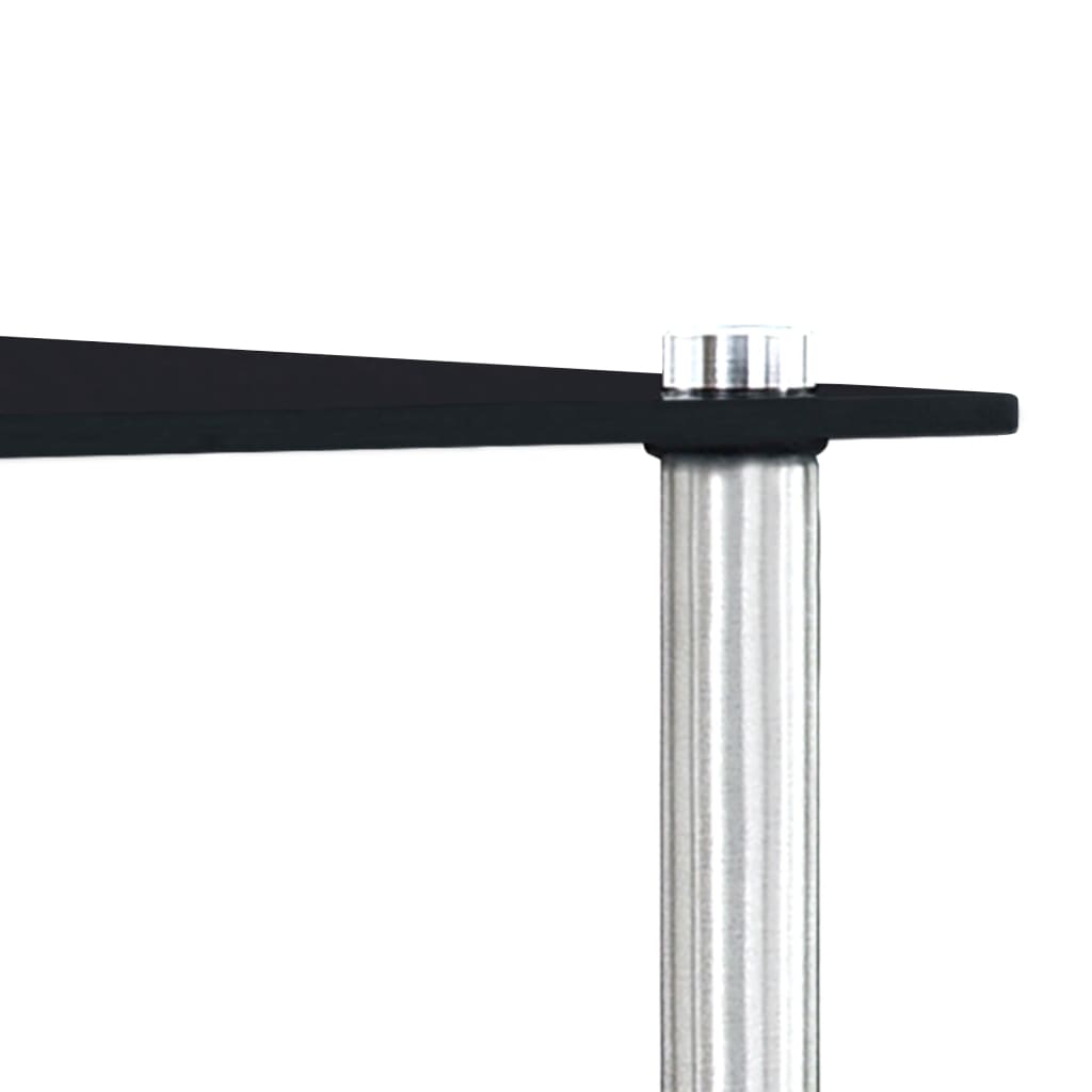vidaXL 3-delige Tafeltjesset gehard glas zwart