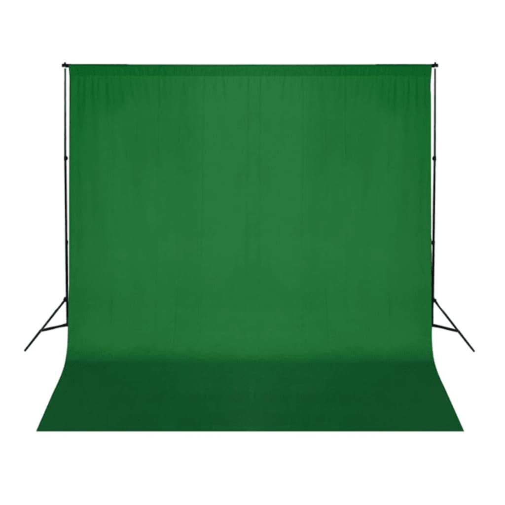 vidaXL Achtergrond zonder standaard chromakey 300x300 cm katoen groen