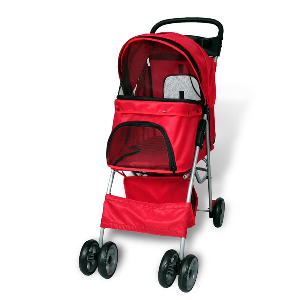 vidaXL Pet Stroller Red