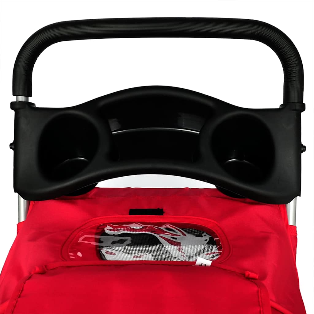 vidaXL Pet Stroller Red