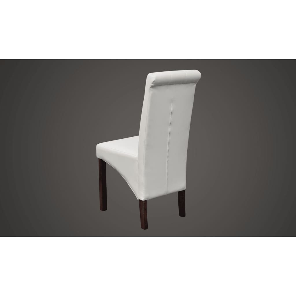 vidaXL Eetkamerstoelen 4 st kunstleer wit