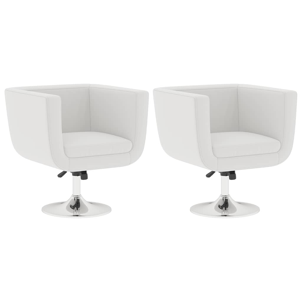 vidaXL Bar Stools 2 pcs artificial leather white
