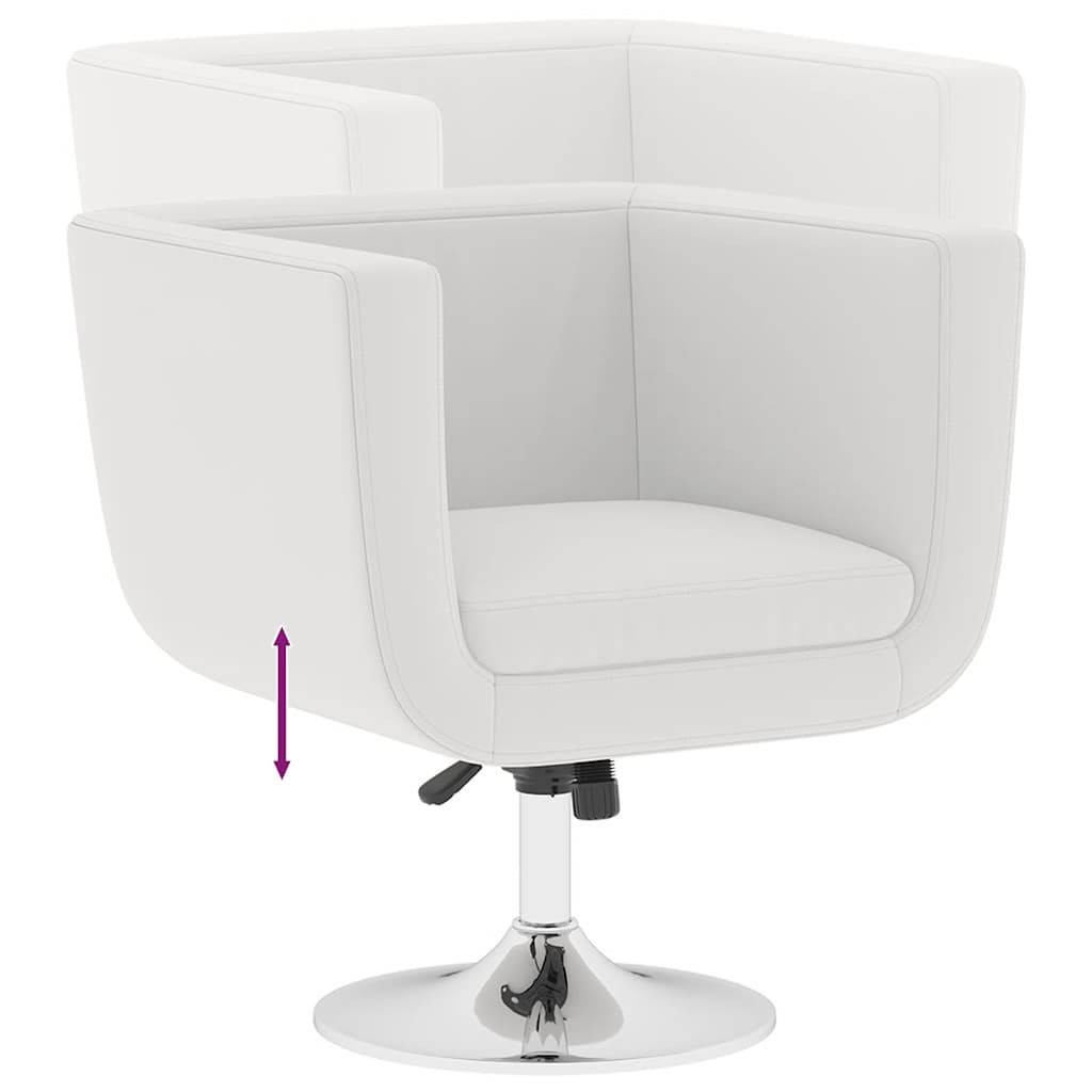 vidaXL Bar Stools 2 pcs artificial leather white