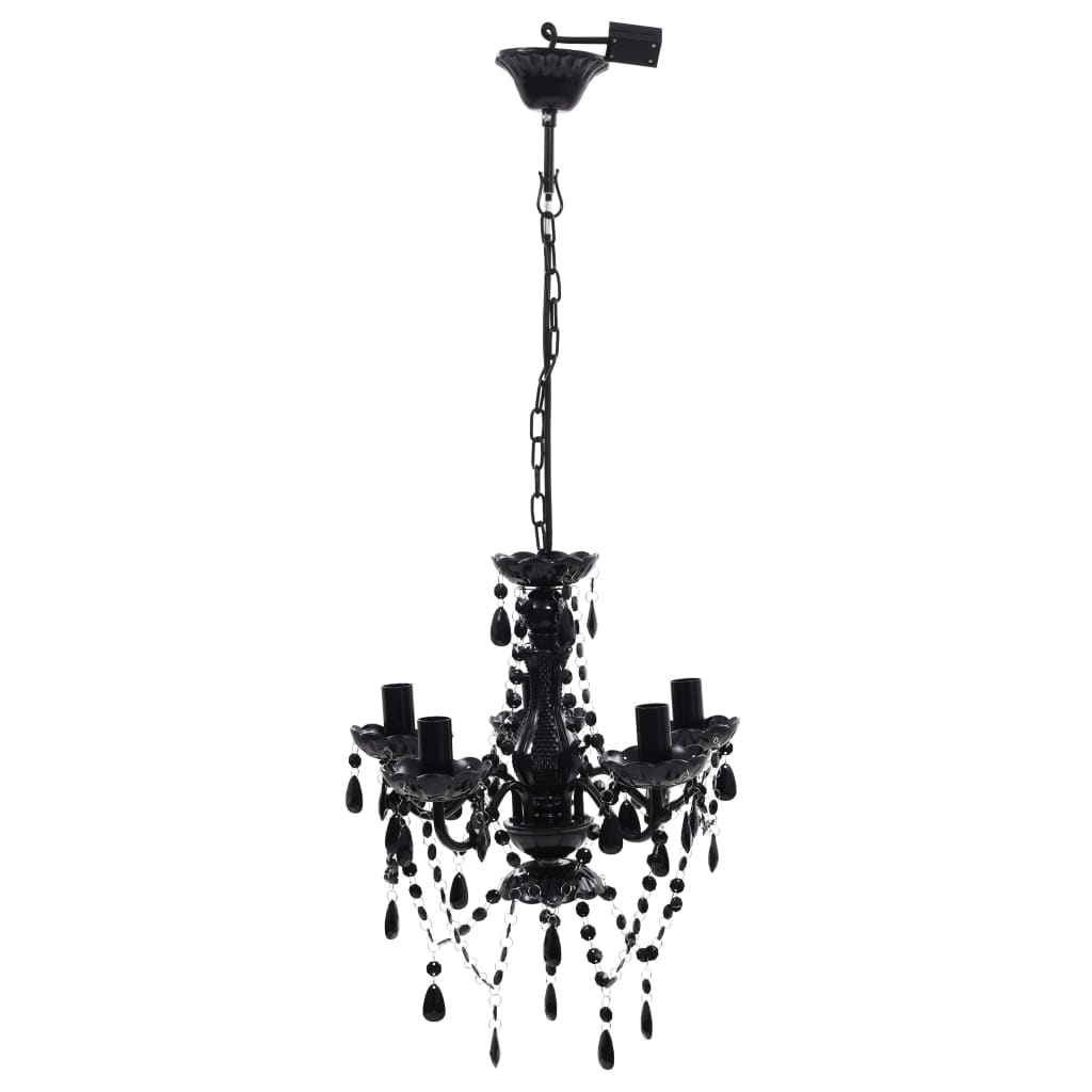 vidaXL Chandelier Crystal Black